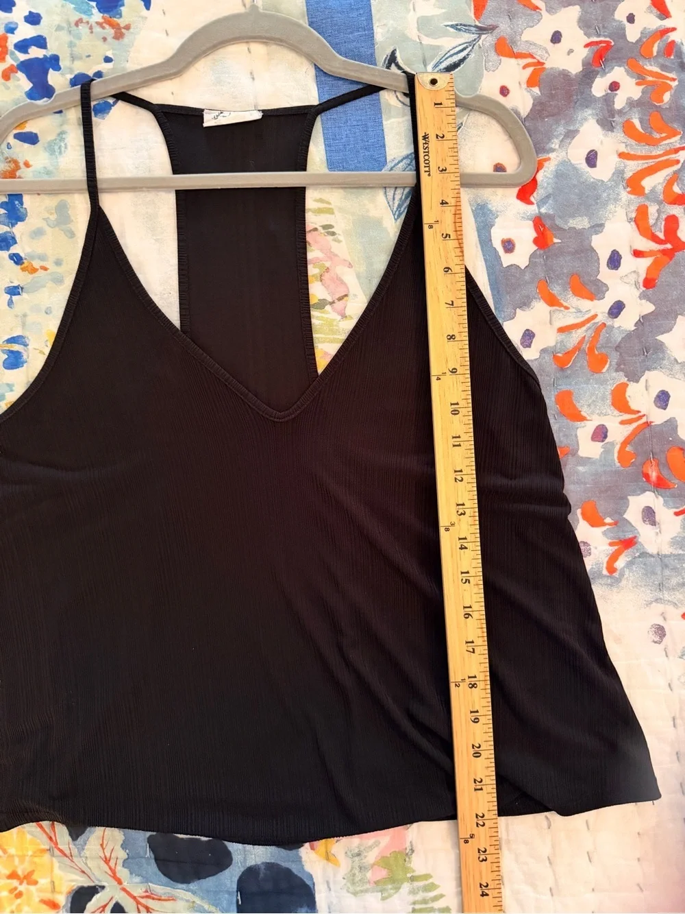 FREE PEOPLE S Intimately Free People Black Ribbed Open Back Tank Top